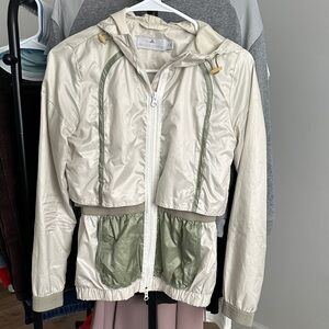 adidas Cream and Green Utility Jacket